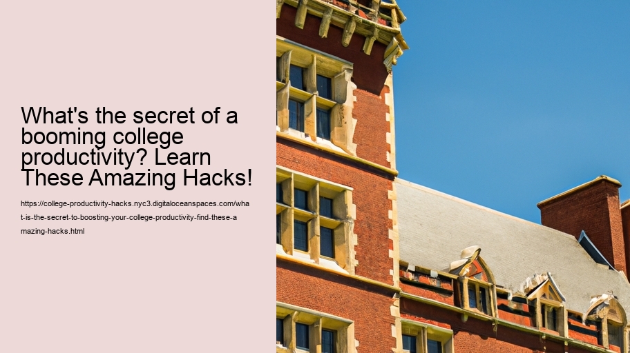 What is the Secret to Boosting Your College Productivity? Find these amazing hacks!